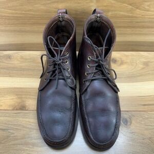 ORVIS Gokey Sauvage Moc Toe Chukka Boot Mens 9.5 D Brown Leather Hikers USA Made